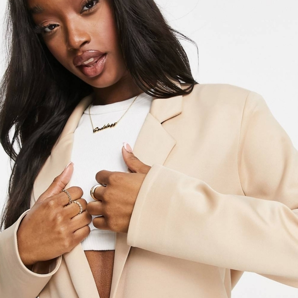 Jersey oversized blazer